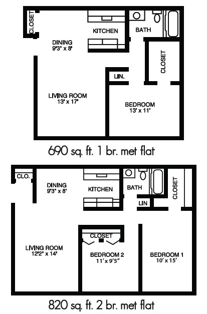 Renovated Apartments in Royal Oak - Free WIFI | Metropolitan Flats - metrolafayette-floor-plan